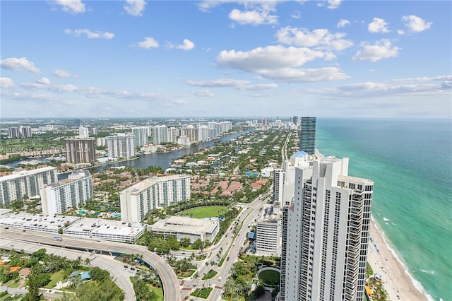 18975 Collins Ave Unit 4502, Sunny Isles Beach, FL 33160 - view of urban area featuring waterfront with a beach