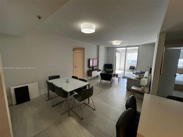 view of tiled dining area