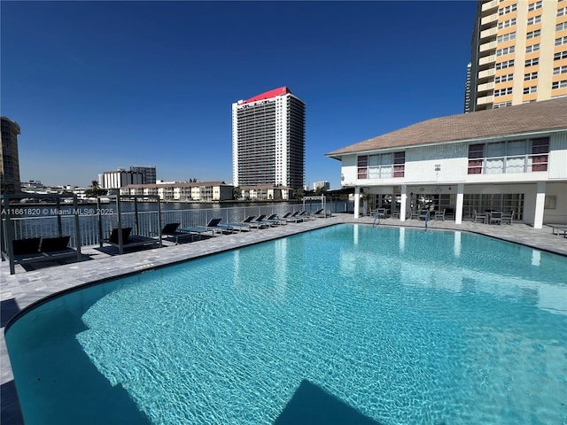 view of pool with a patio area