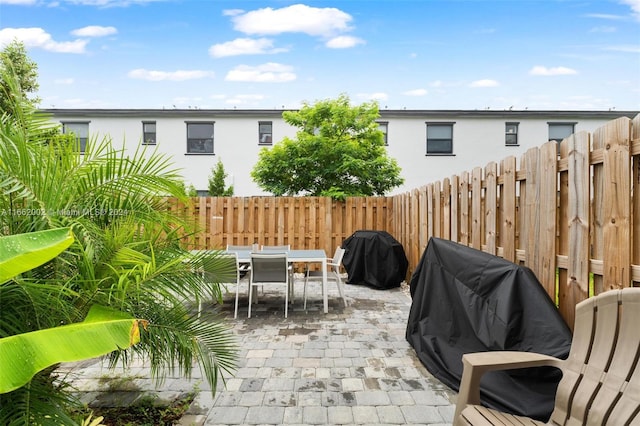 view of patio / terrace featuring area for grilling