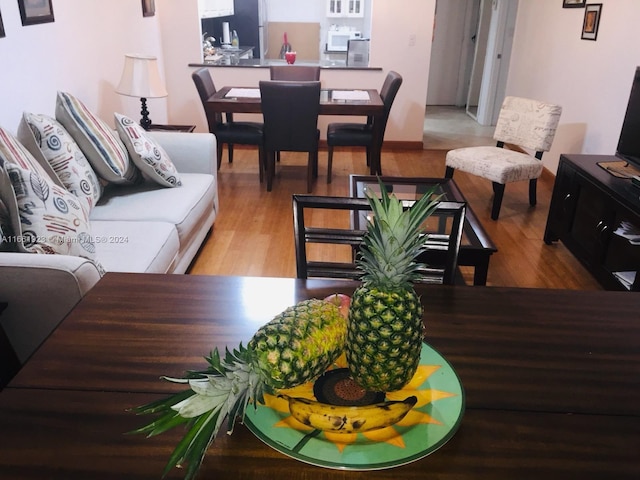 living room featuring hardwood / wood-style flooring