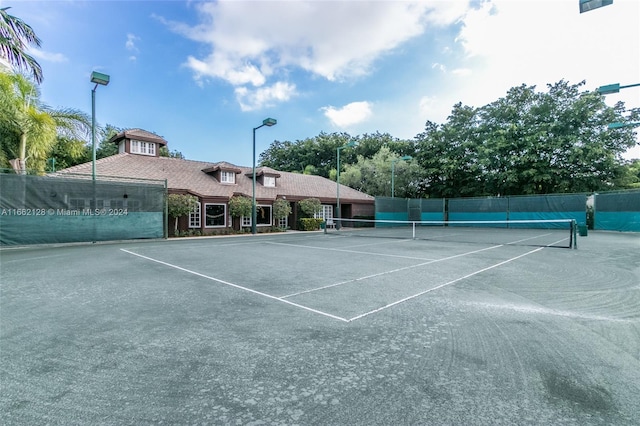 view of tennis court