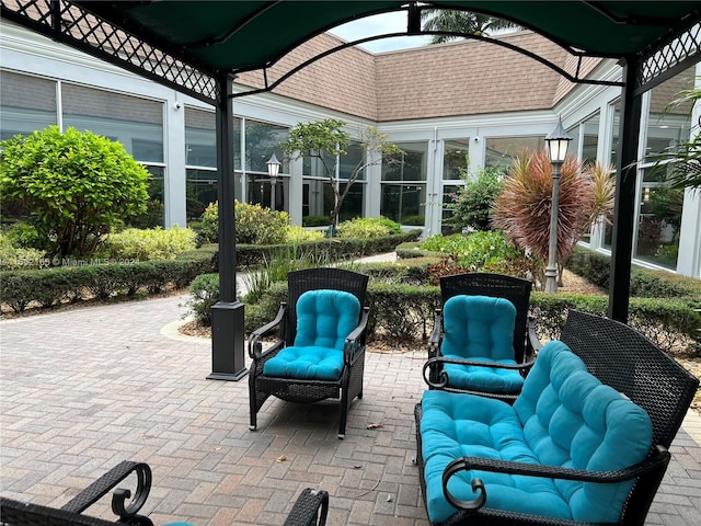 view of sunroom / solarium