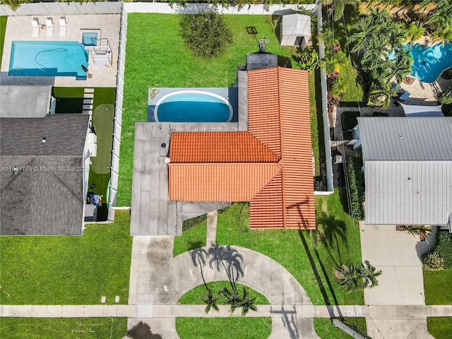 birds eye view of property