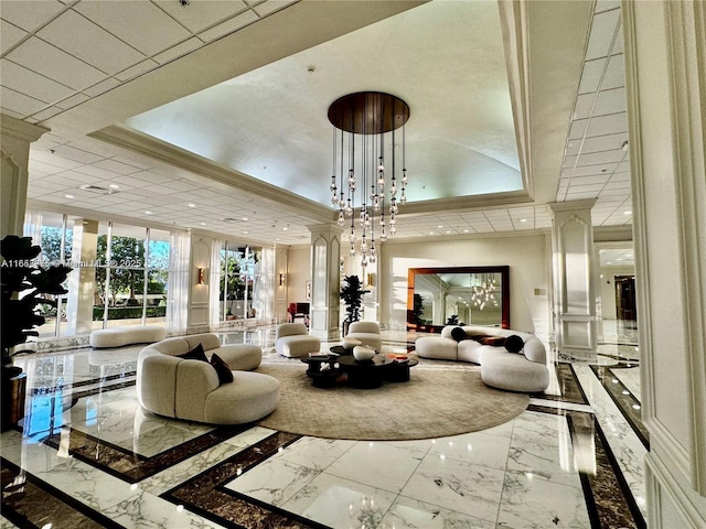 5600 Collins Ave Unit 15B, Miami Beach, FL 33140 - common area featuring recessed lighting and crown molding