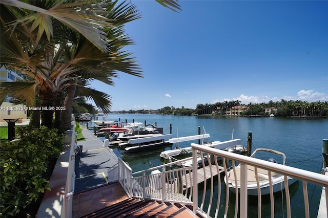 5600 Collins Ave Unit 15B, Miami Beach, FL 33140 - dock area featuring a water view