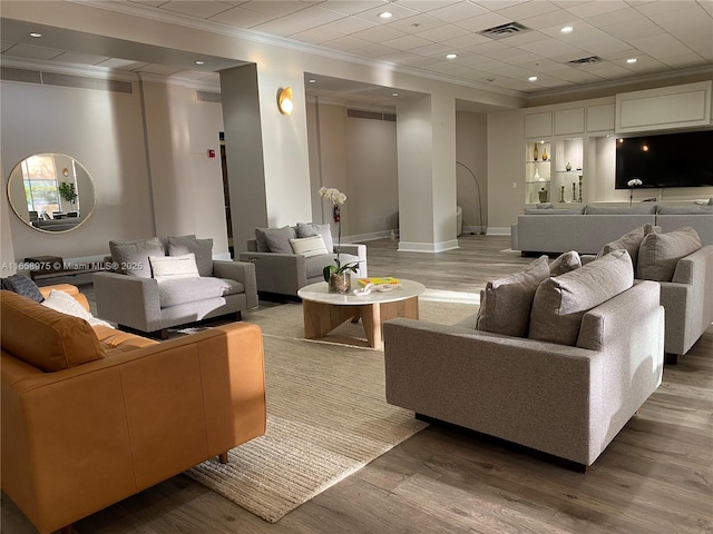 5600 Collins Ave Unit 15B, Miami Beach, FL 33140 - building lobby featuring ornamental molding and recessed lighting