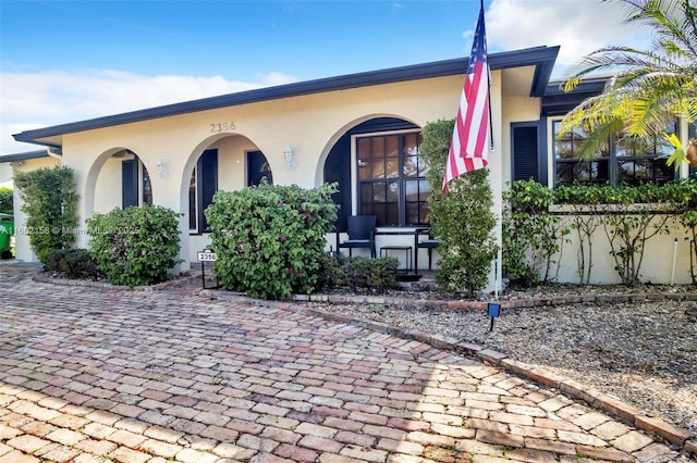 view of front of home with covered porch