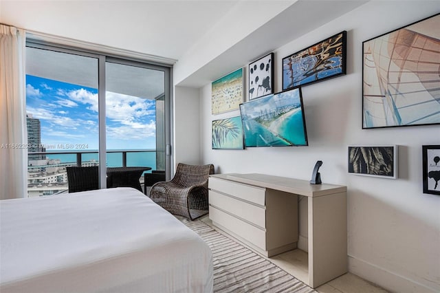 view of tiled bedroom