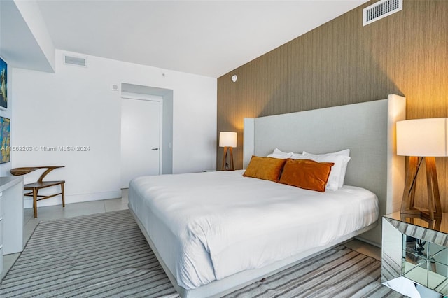 view of tiled bedroom