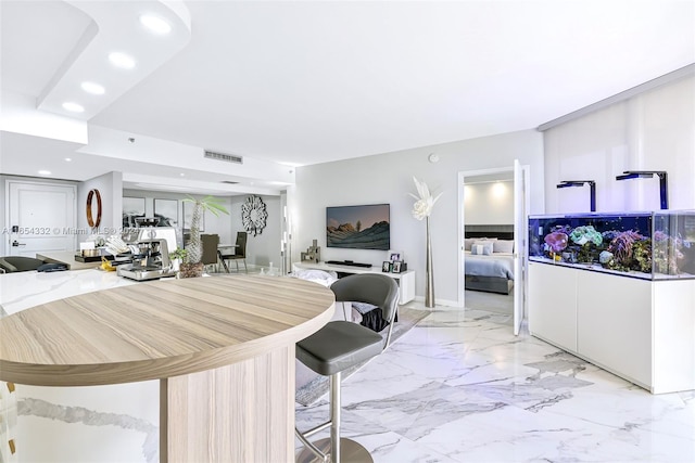 kitchen with white cabinets