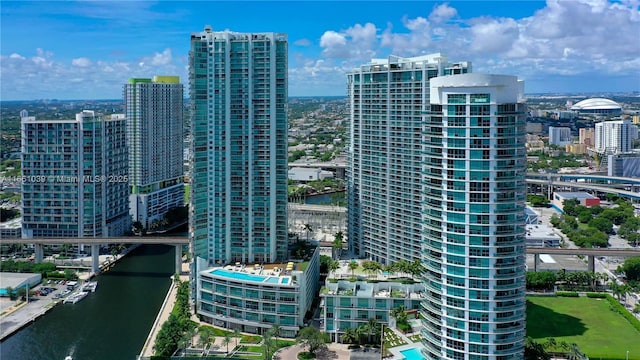 city view with a water view