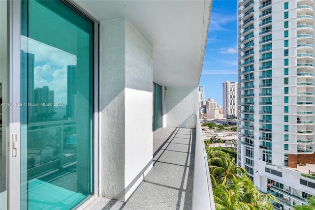 balcony with a city view