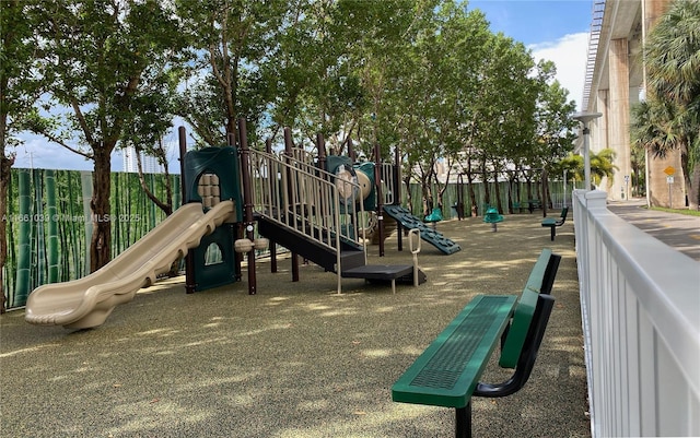 view of community jungle gym