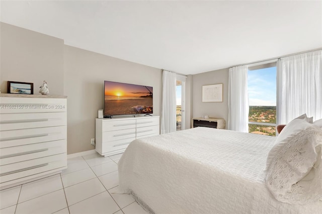 view of tiled bedroom