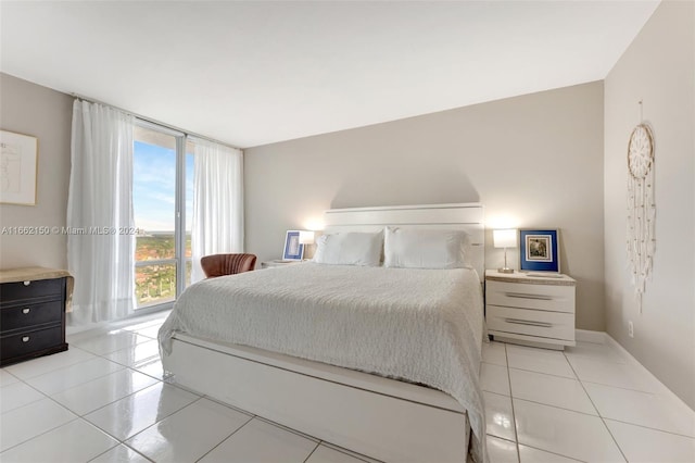 view of tiled bedroom