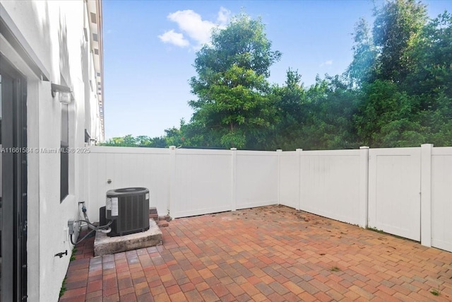 view of patio / terrace with central AC