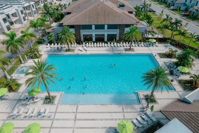 view of pool with a patio area