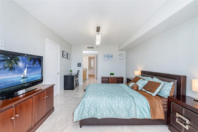 view of tiled bedroom