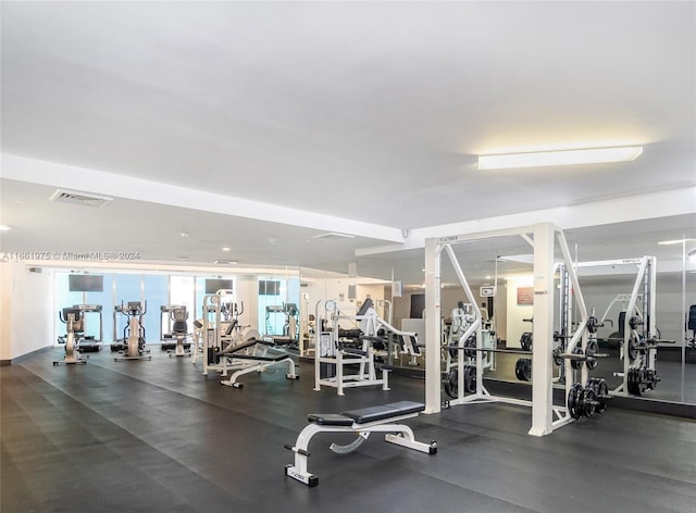 view of exercise room