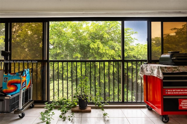 view of sunroom