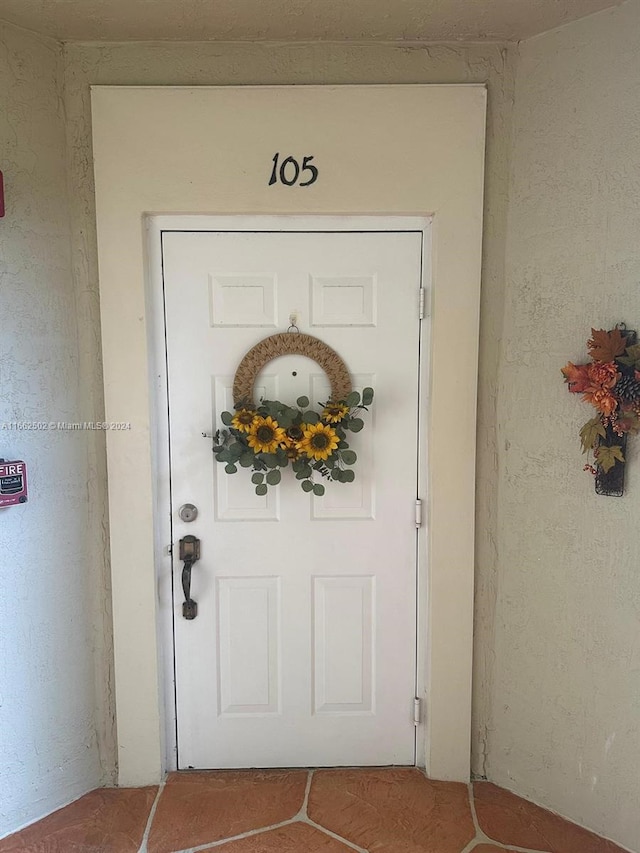 view of doorway to property