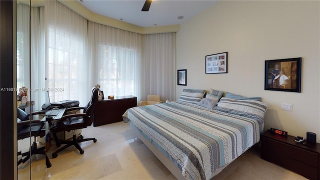 1486 Commodore Way, Hollywood, FL 33019 - bedroom featuring a desk and ceiling fan