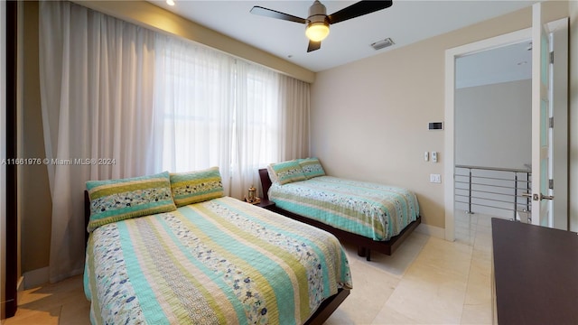 1486 Commodore Way, Hollywood, FL 33019 - bedroom featuring ceiling fan and baseboards