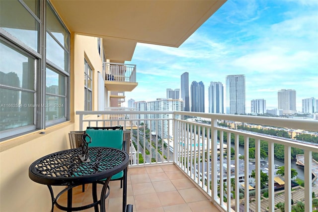 view of balcony