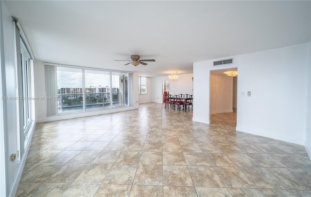 empty room with ceiling fan