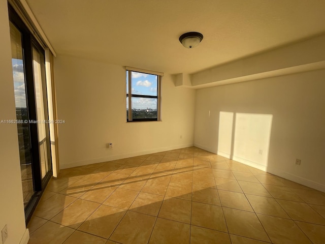 view of tiled empty room