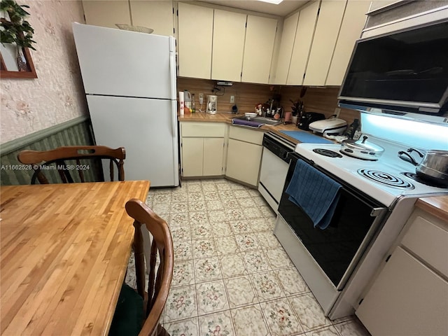 kitchen with white appliances