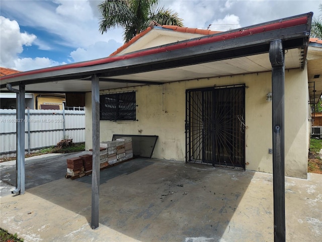 view of patio featuring central air condition unit