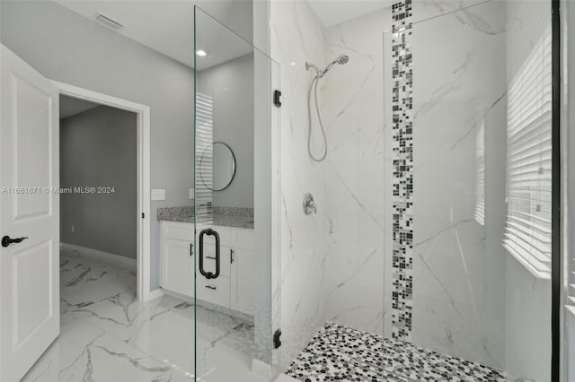 bathroom with walk in shower