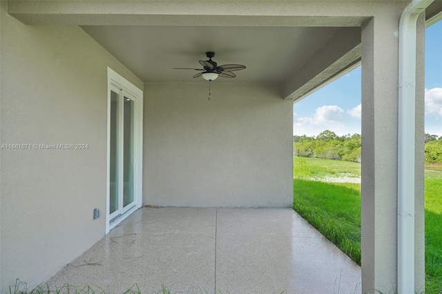 view of patio / terrace with ceiling fan