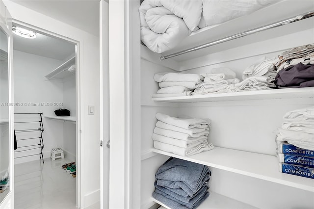 view of walk in closet