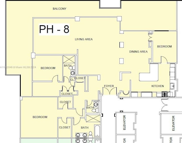 9801 NW Collins Ave Unit Ph8, Bal Harbour, FL 33154 - plan