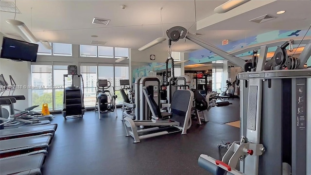 view of workout area