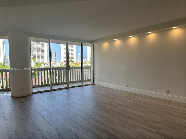 empty room featuring hardwood / wood-style floors