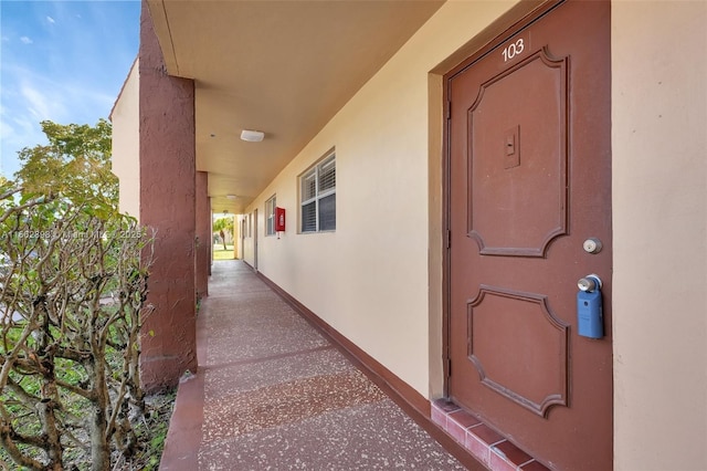 view of exterior entry