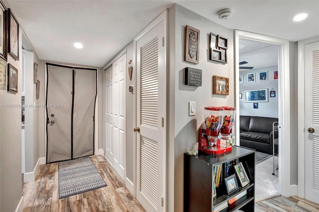 foyer featuring light hardwood / wood-style flooring