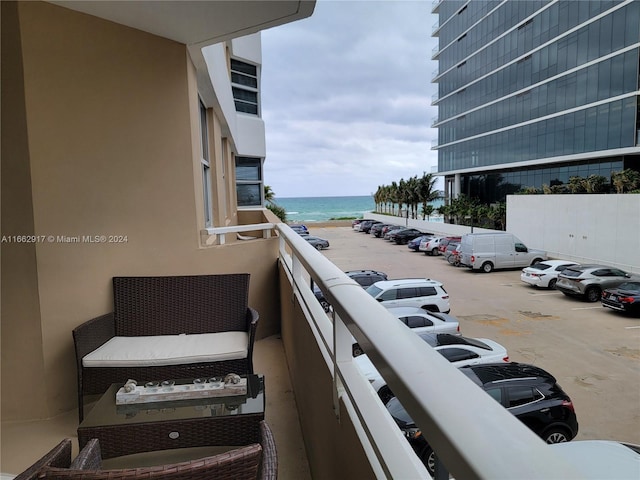 1980 S Ocean Dr Unit 2C, Hallandale Beach, FL 33009 - balcony featuring a water view