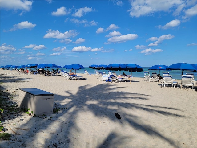 water view featuring a beach view