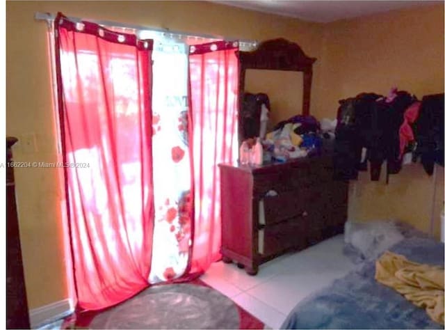 view of tiled bedroom