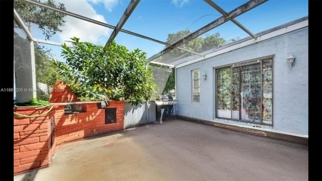 view of sunroom