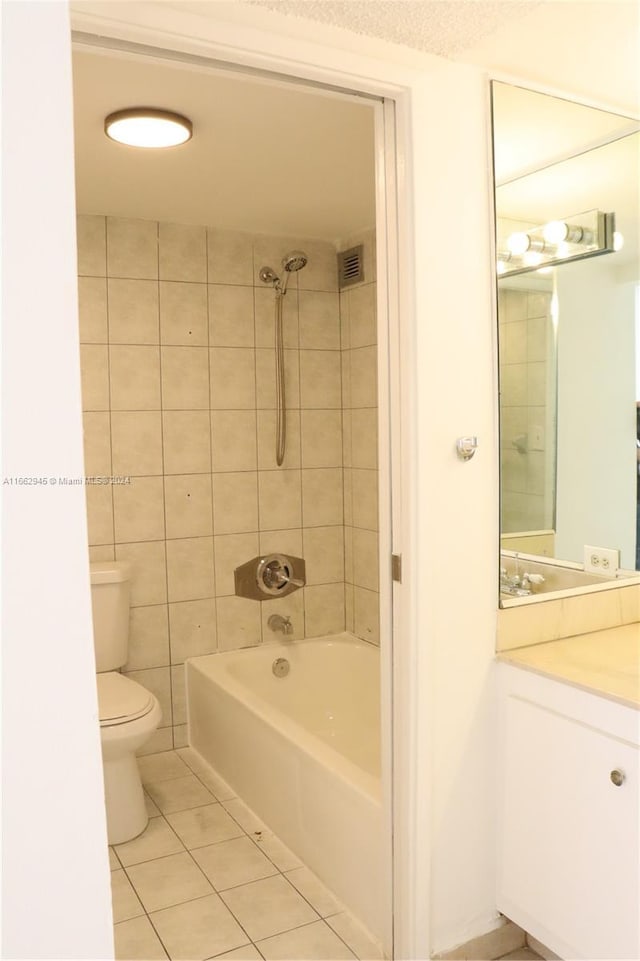 16919 N Bay Rd Unit 118, Sunny Isles Beach, FL 33160 - bathroom featuring tile patterned flooring, shower / tub combination, and vanity