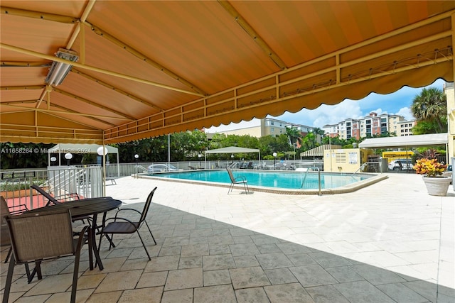 view of pool with a patio area