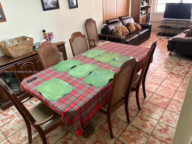 view of tiled dining room