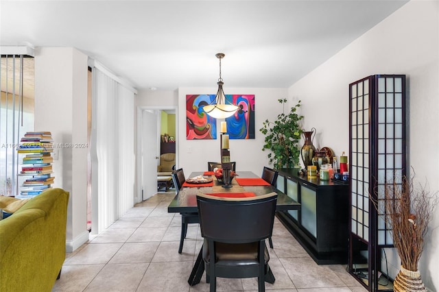 view of tiled dining area