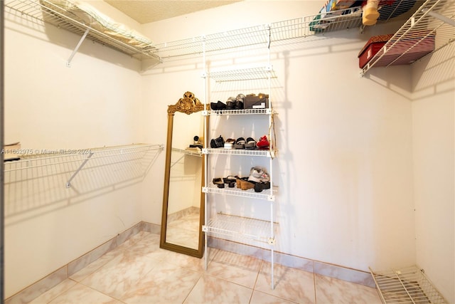 view of walk in closet